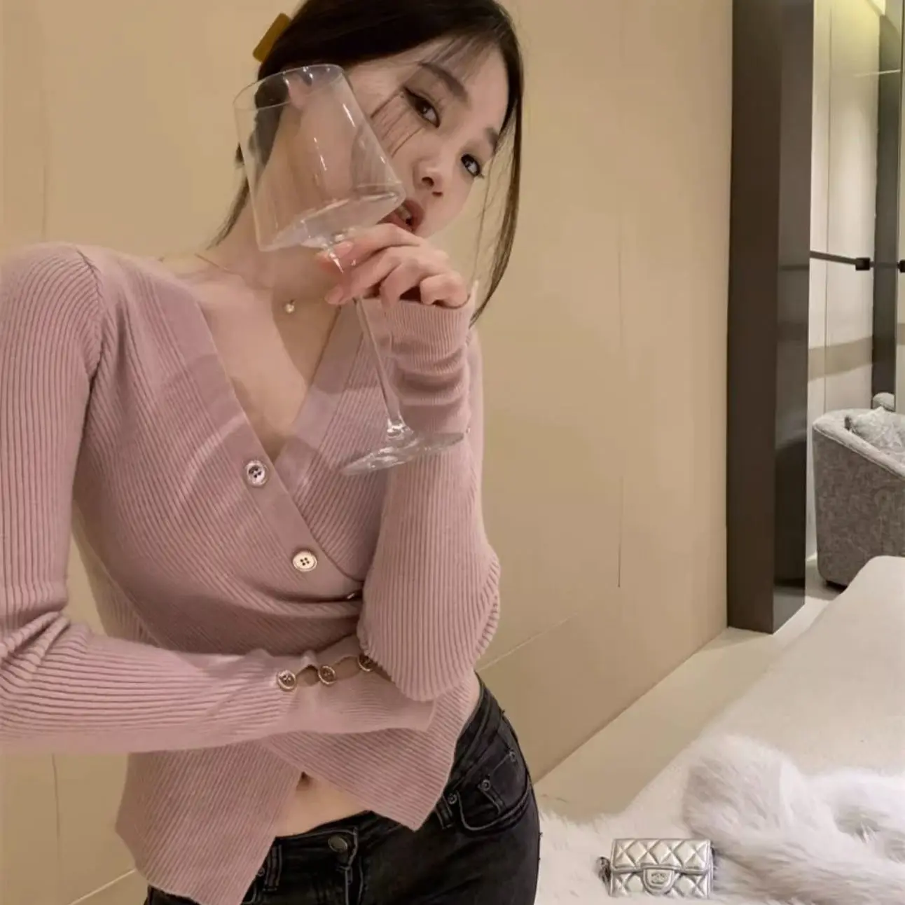 البلوزات لاعبا البلوفرات امرأة بوس الفانيلة Y2K قوس قزح نمط مهرجان الاحتفال الأساسي الملونة نابضة بالحياة مشرق Punky OL BF #2