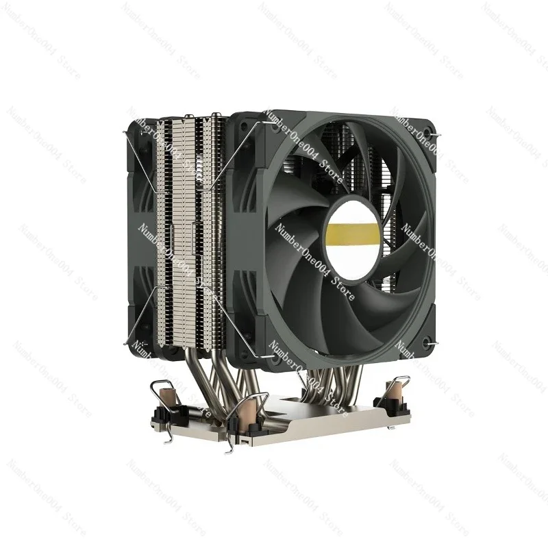 Suitable for 4U LGA4677 Server Cooler 6 Heat Pipes 12cm Dual Fans 3