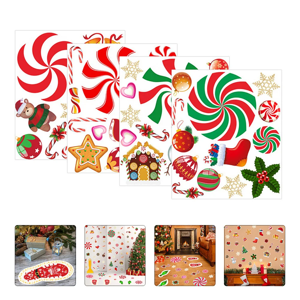 

Christmas Wall Sticker 1Pcs for Party Places Self-Adhesive Decal Wall Sticker Window Decals Floor Decals