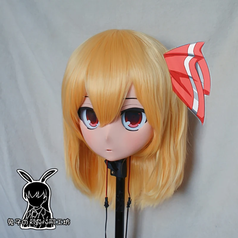 (RB6507)Quality Handmade Female Resin Cosplay Japanese Role Play Anime Rumia Kigurumi Crossdress Doll Transgender Mask
