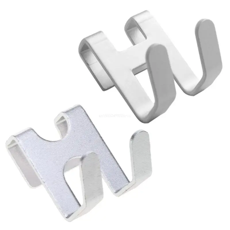 Space Aluminum Metal Shower Frameless Glass Door Hook Hole Towel Rack Hanger for Key Holder Clothes Bathroom Organi