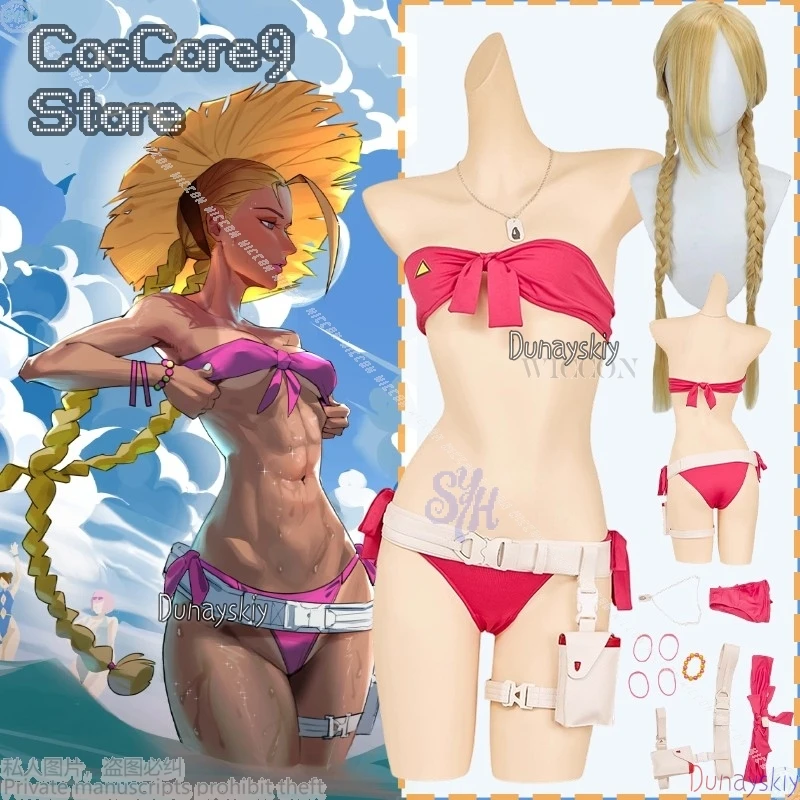 

Streeet аниме игра Fighteee Cammmy White органов로윈 의상 сексуальный летний купальник ярко-розовый бикини модное нижнее белье Y2K вечерние на Хэллоуин
