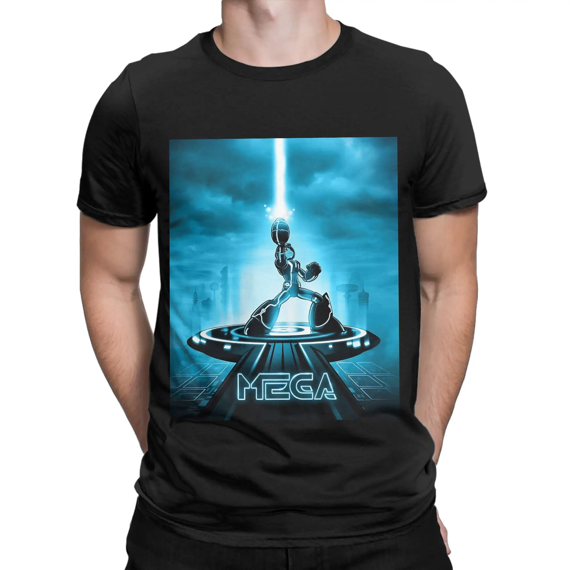 MEGA Movie Poster Edition Graphic  Graphic 100% Cotton T-Shirt megaman Tees Tops For Men