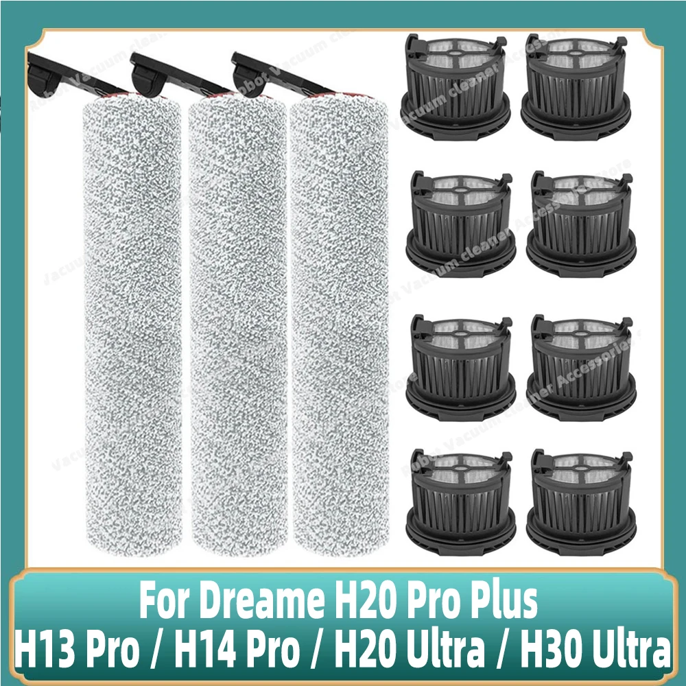 

Compatible For Dreame H20 Pro Plus / H13 Pro / H14 Pro / H20 Ultra / H30 Ultra Parts Main Roller Brushes Filters Accessories