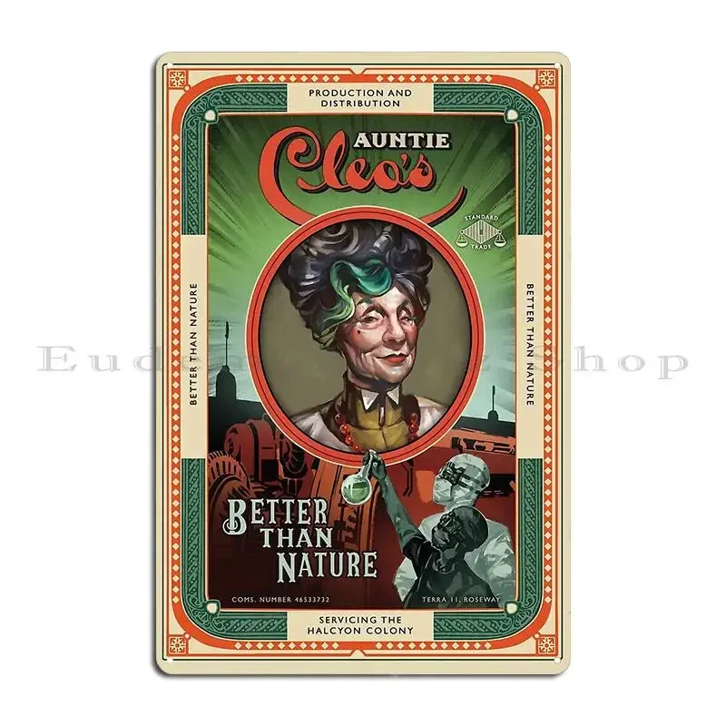 The Outer Worlds Auntie Cleo S Better Than Nature Metal Plaque Poster Print Kitchen Wall Decor Mural Wall Decor Tin Sign Poster