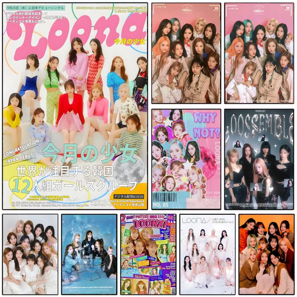 Popular Korean Idol Group LOONA Poster Modern Home Decoration Interior Design & Contemporary Wall Art Collection