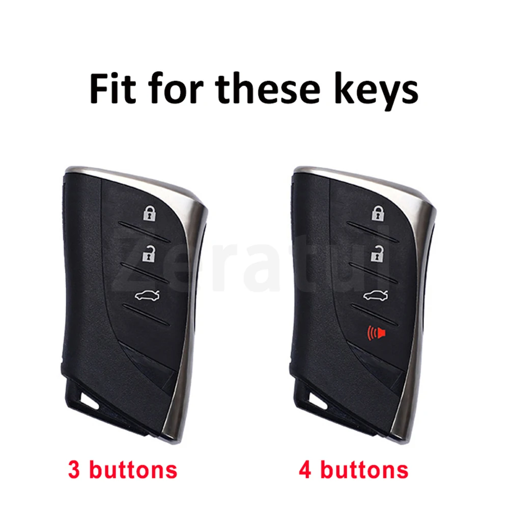 For Lexus UX ES ES200 ES300h ES350 US200 US260h UX200 UX250h 3 4 Buttons Gun Grey Shell Keyless TPU Car Key Case Cover Fob