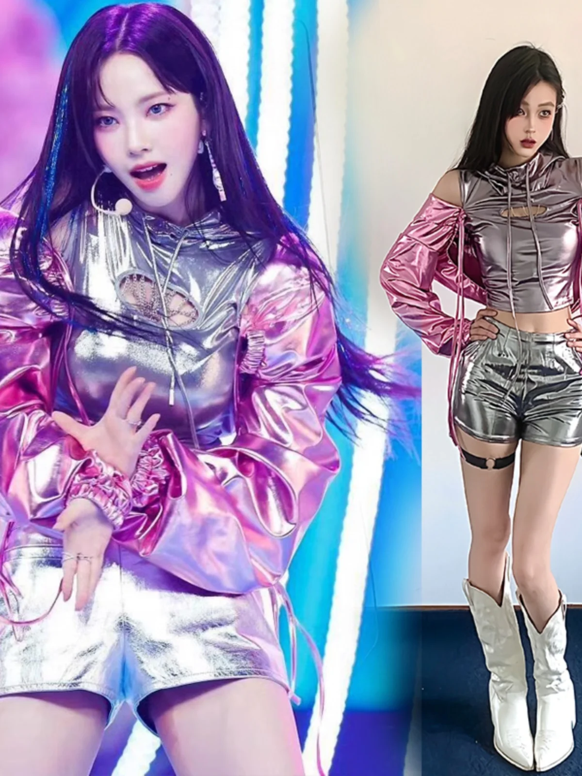 Sexy Kpop Female Group Performance Outfit Future Tech Sense Stage Performance Bar Gogo Nightclub Show Costume Set