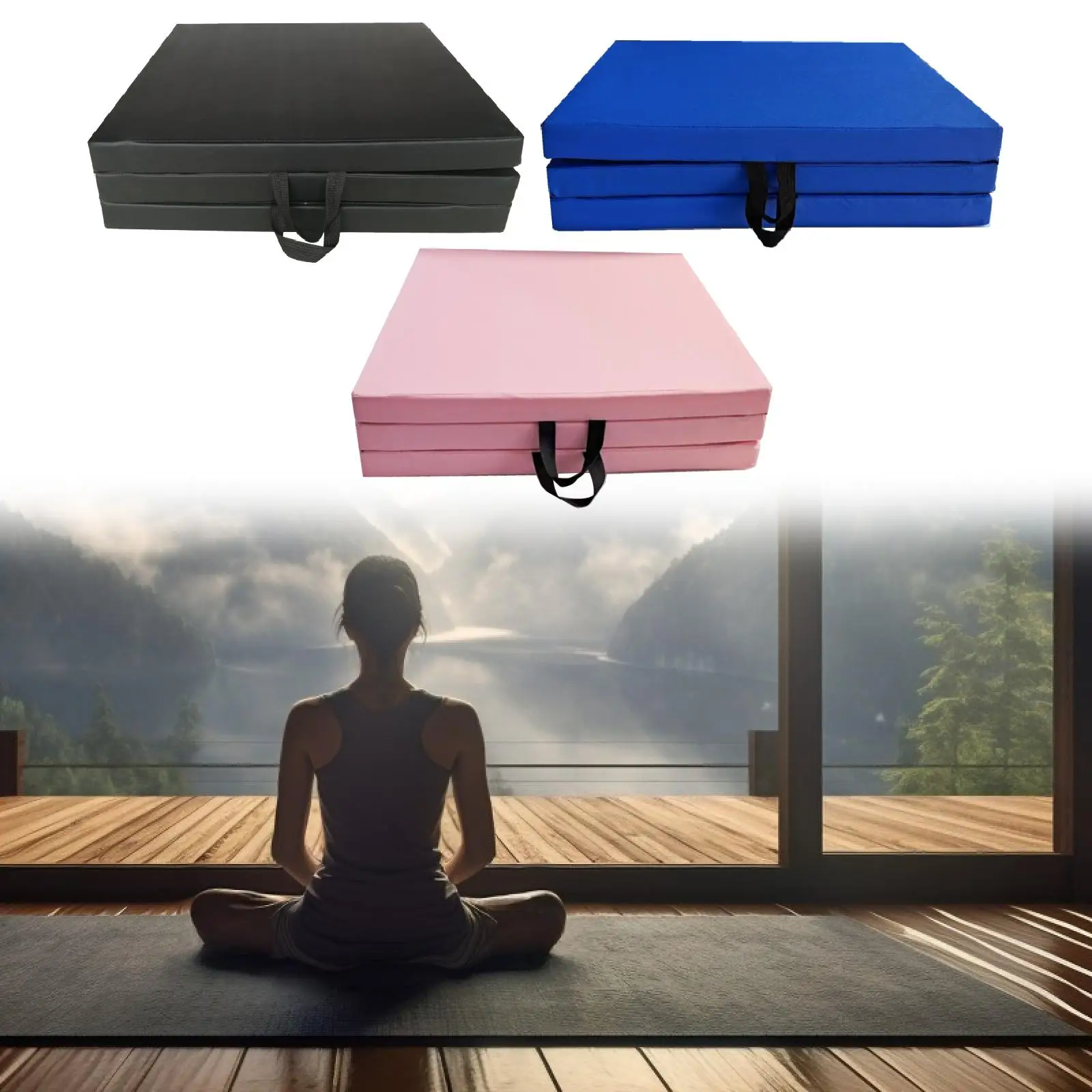 Three Fold Exercise Mat Easy to Store for Women Men Aerobics Mma Pilates Pad Fitness Yoga Pad Dancing Floor Cushion Equipment