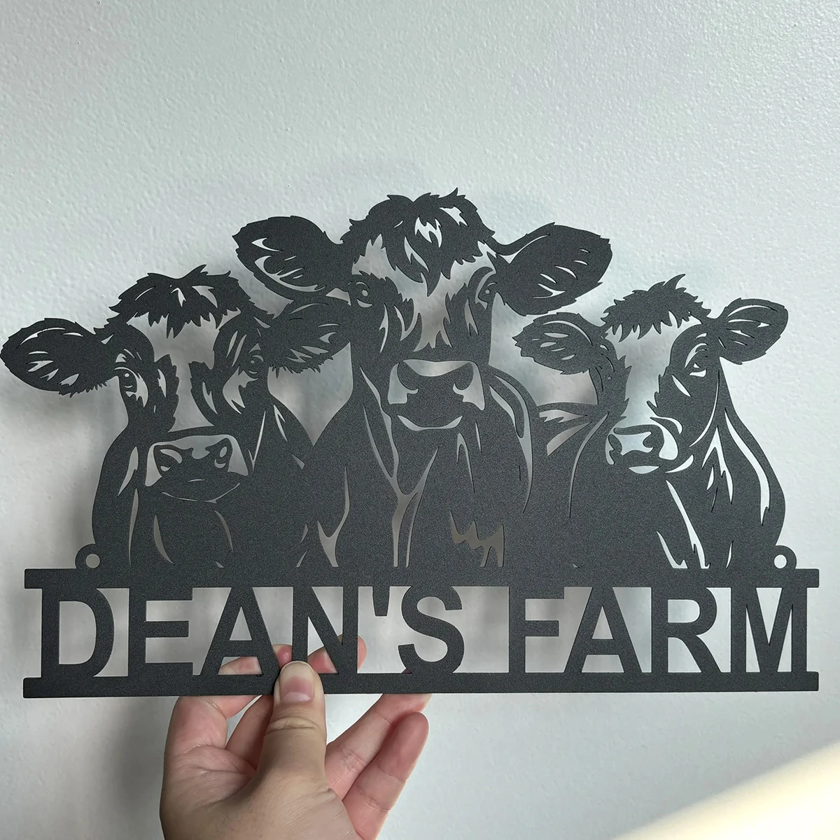 Personalized Cow/Calf Metal Sign Custom Farmer Sign Farmhouse Decor Farm Animals Metal Barn Sign Cow Ranch Decor Farmer Gift