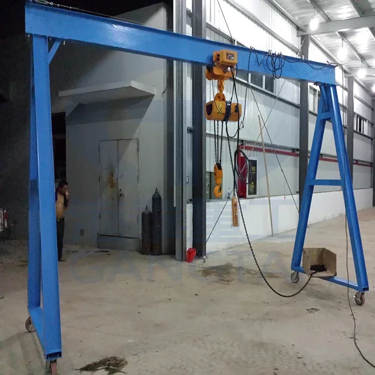 Mobile gantry crane Lifting mobile hand gantry crane 1 ton, 3 tons