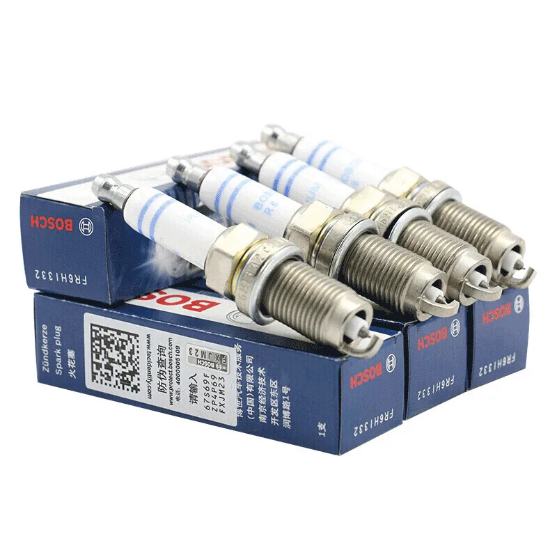 BOSCH  Iridium Car Spark Plug For Audi A1 A3 VW Volkswagen Beetle Golf POLO Scirocco Maiteng Passat 1.4T BYD 1.5T 4pcs FR6HI332