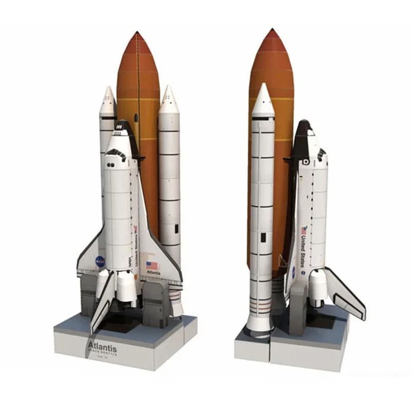 1/150 Space Shuttle Atlantis Puzzle Handmade Paper Model Rocket High 34cm DIY Paper Art