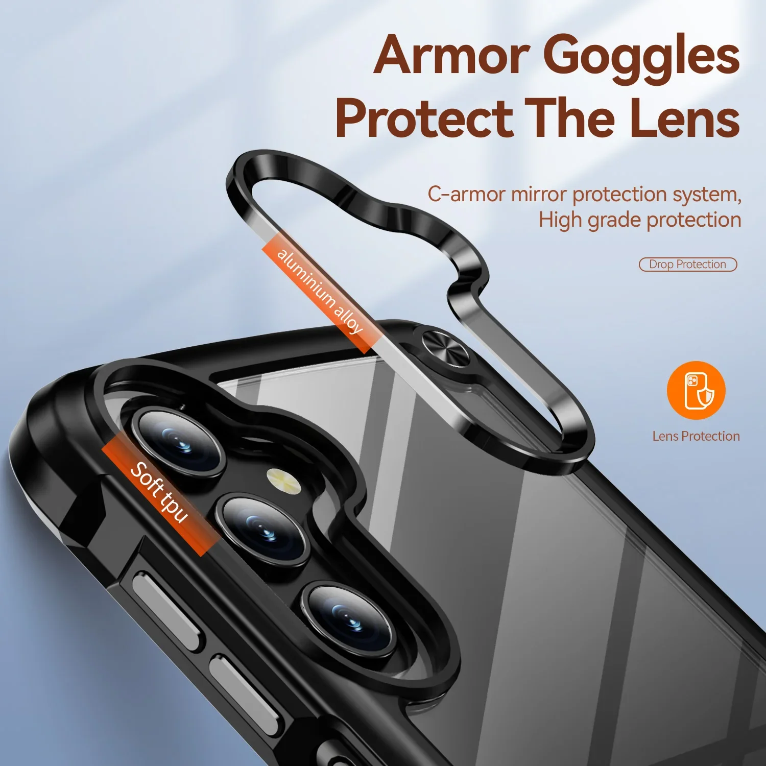 Metal Button Armor Shockproof Phone Case For Samsung Galaxy A15 A35 A55 A05S A05 A14 A24 A54 A52 5G TPU Frame Plastic Back Cover
