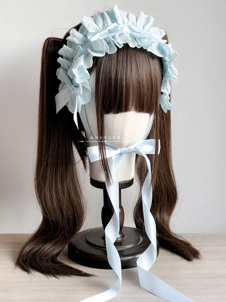 Cinta de pelo Lolita de amor de algodón hecha a mano, accesorios para el cabello, Original