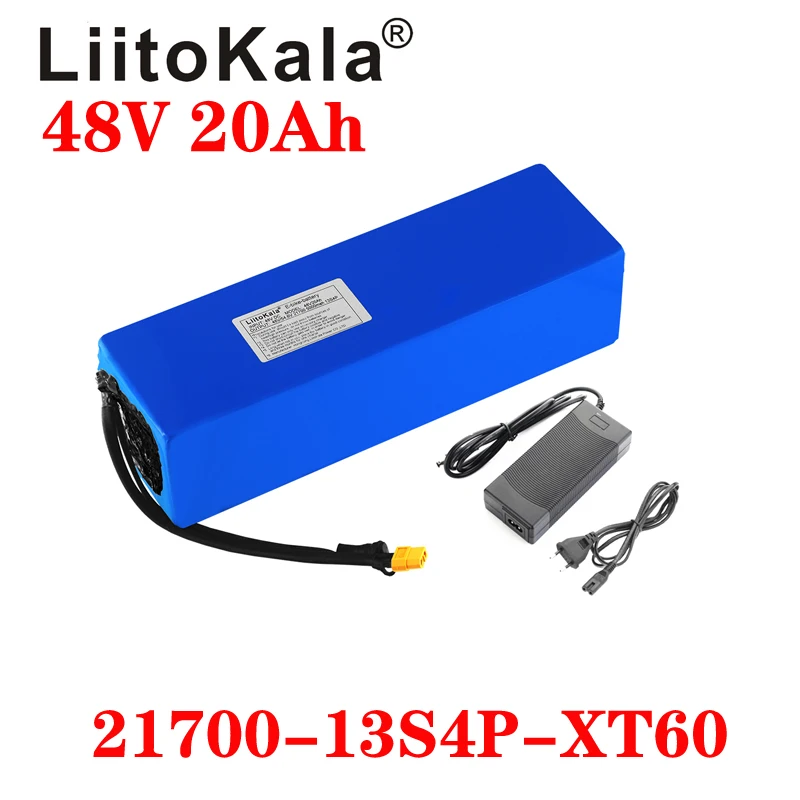LiitoKala Original 48V 20AH Ebike แบตเตอรี่48V 1000W สำหรับแบตเตอรี่ไฟฟ้าจักรยานสำหรับจักรยานที่มีประสิทธิภาพไฟฟ้าจักรยานแบตเตอรี่ XT60
