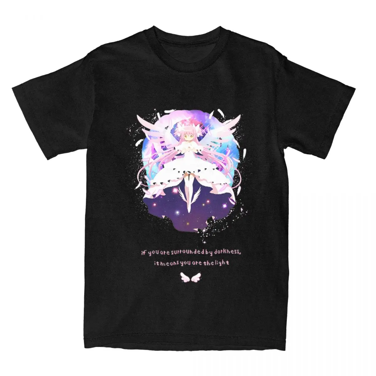 Vintage Ultimate Madoka Madoka Magica Anime T Shirt for Men Women Pure Cotton Tee Shirt Gift Idea Tops