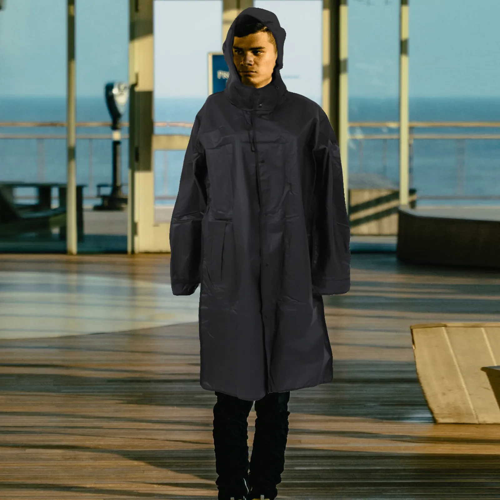 

Дождевик для взрослых, 1 шт., длинный, на все тело, из ЭВА, защитный, водонепроницаемый, ветрозащитный, для активного отдыха, кемпинга, походов.