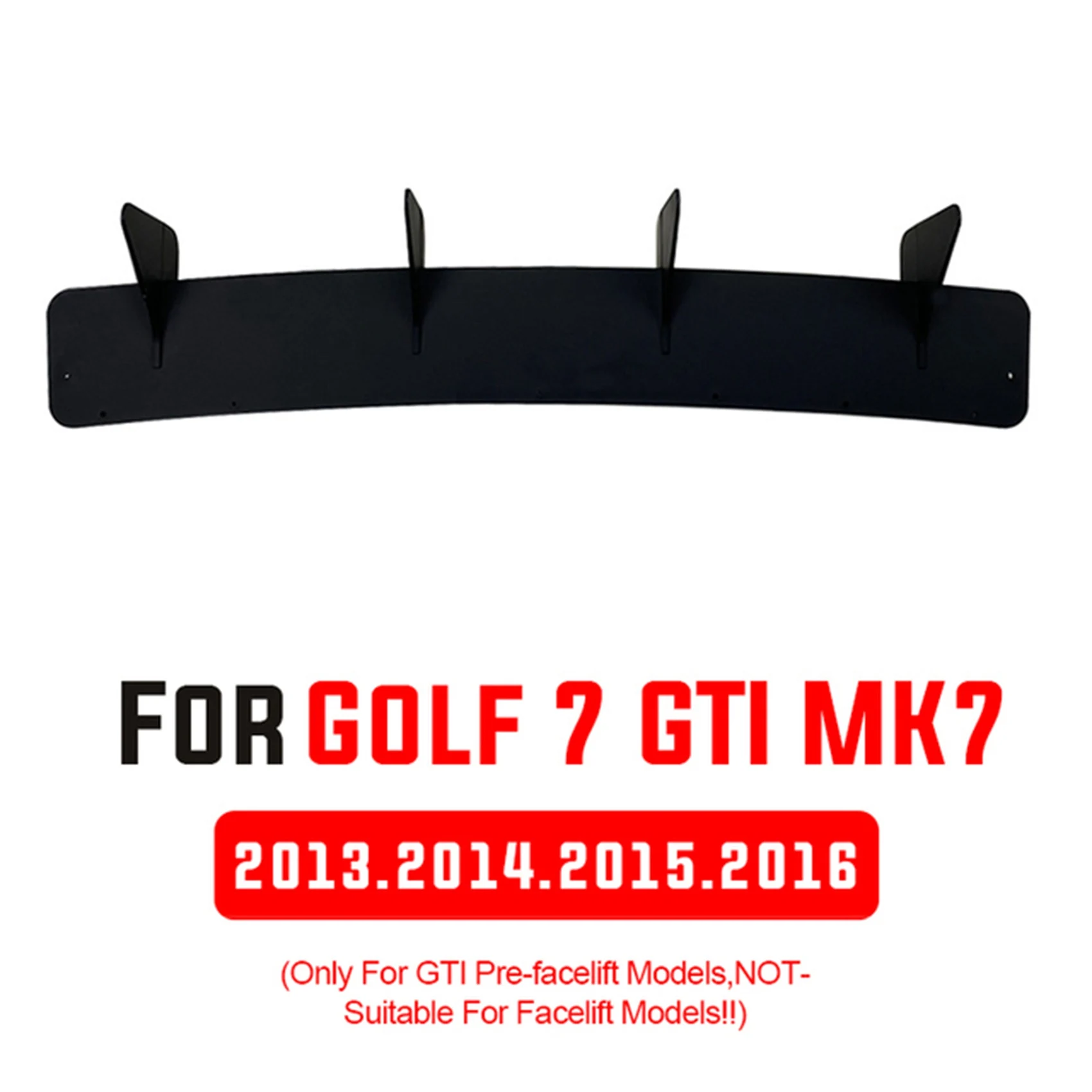 Car Rear Bumper Protector Spoiler Lip Rear Bumper Diffuser Splitter Spoiler Fins Trim For-Golf MK7 MK7.5 / R