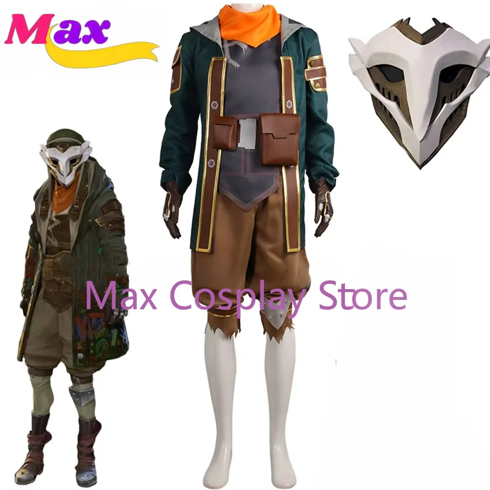 wby2 Cos Arcane Ekko Cosplay Costume The Boy Who Shattered Time Game Uniform Shoe Outfits Halloween Carnival Suit For Man