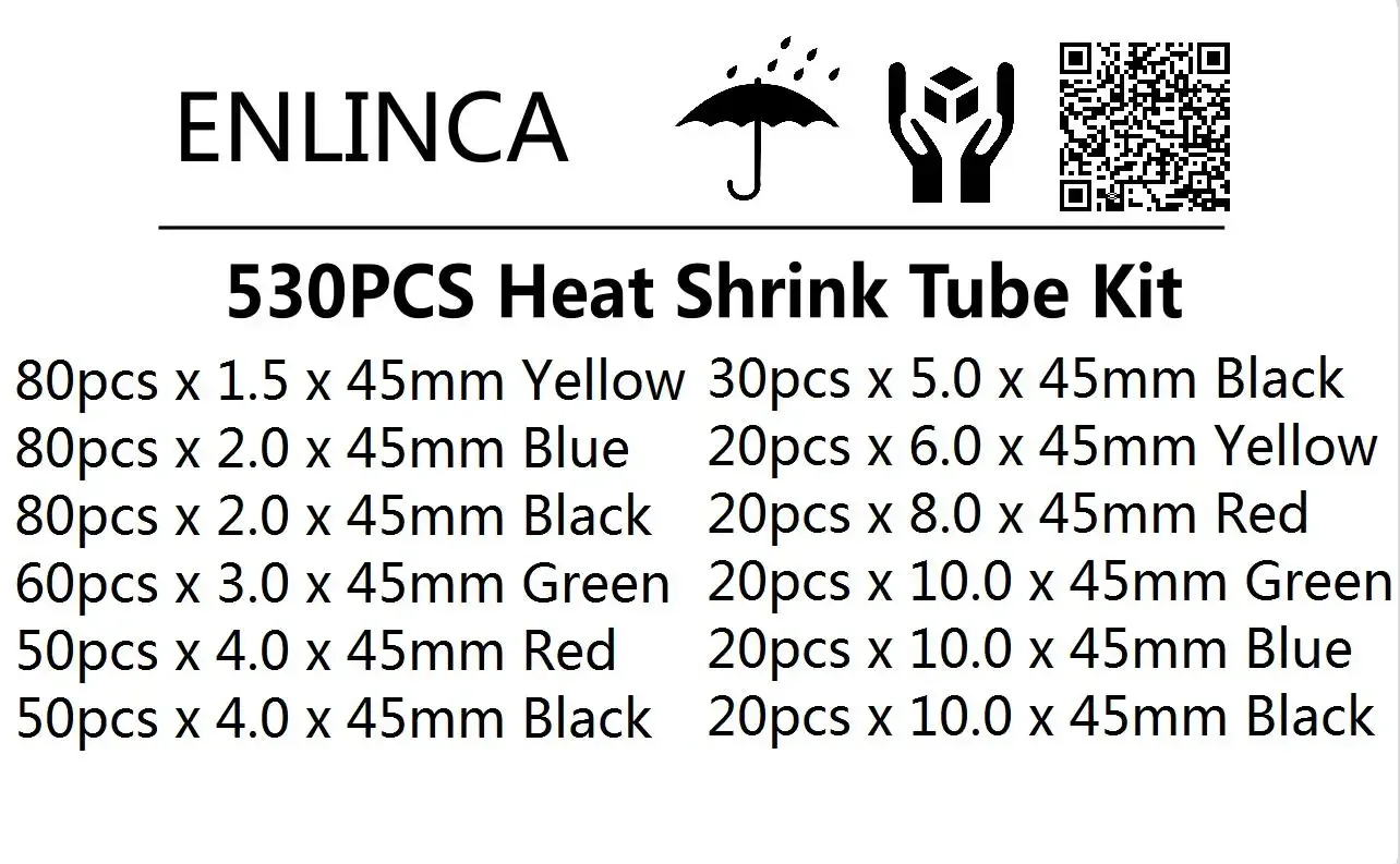 Imagem -06 - Conjunto Poliolefina Encolhendo Variado Tubo Termorretrátil Fio Cabo Manga Isolada Conjunto de Tubos 2:1 Manga de Tubo à Prova d Água 530 Peças