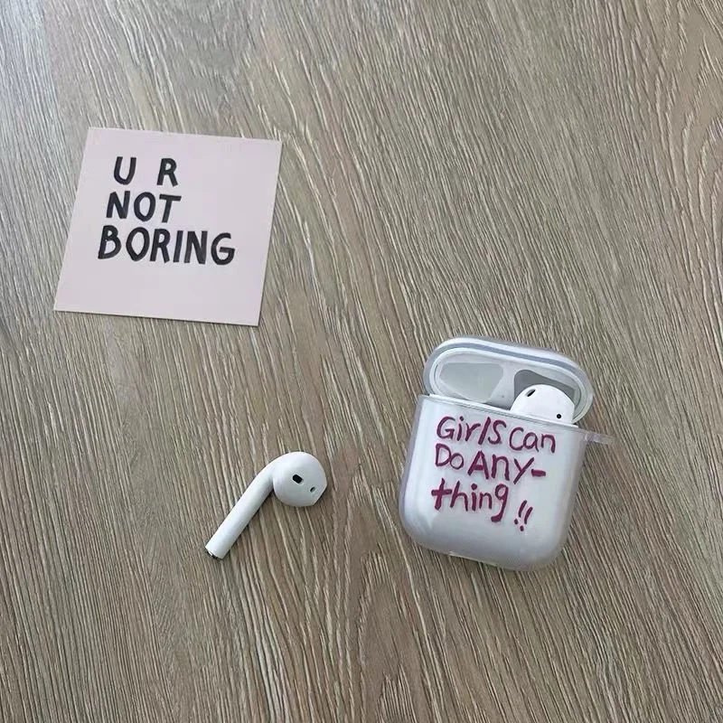 Korea Letter Girl Transparent for Apple Airpods 3 Pro Case Cute Cartoon Airpods 1 2 Air Pods Pro 2 Case Airpods Case 에어팟 케이스