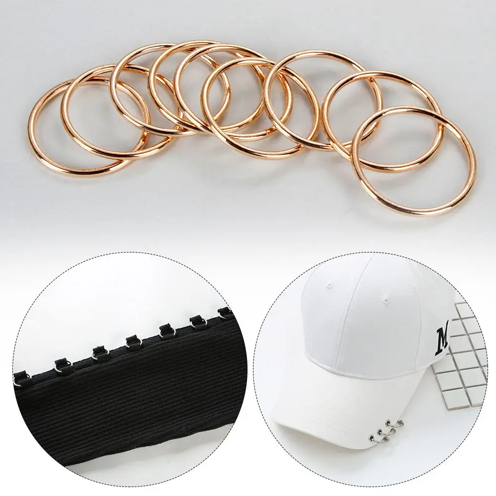 10Pcs/lot Gold Silver O Ring Connection Pet Collar Alloy Metal Ring Backpack Shoes Bags Belt Buckles DIY Craft Supplies Webbing