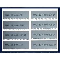 M42 바이메탈 띠톱 블레이드, 1/2 인치 1400 1140 1790, 2240x13mm, 6, 14Tpi 밴드 톱날, 단단한 목재, 금속 절단