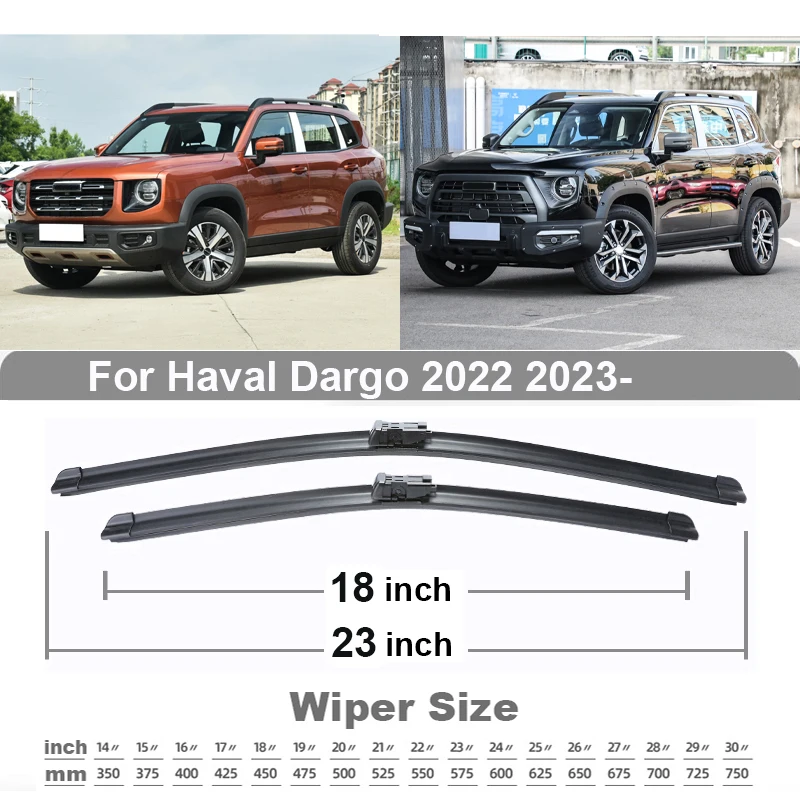 TONLINKER Car Wiper Blades For Haval Dargo 2022 2023 2.0 GDIT DCT Car Accessories Front Windscreen Wiper Blade Brushes Cutter