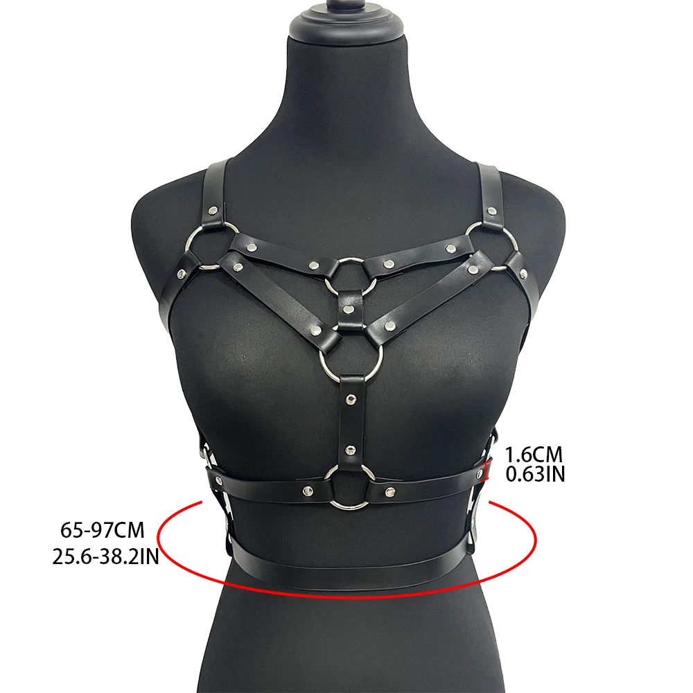 Ladies' Black Leather Waistband with Adjustable Body Decoration Sexy and Fashionable Tight Strap Daily Holiday BDSM Accessories