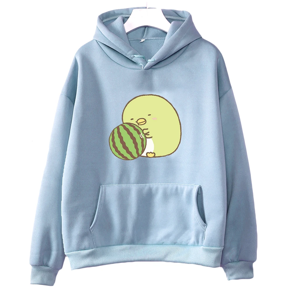 Felpe con cappuccio da donna/uomo Sumikko Gurashi Felpa con animali e anguria Kawaii Stampa grafica Pullover a maniche lunghe Top carini per ragazza