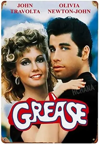 Letrero de hojalata de película clásica Grease, letrero de hojalata de Metal, letrero de Metal divertido para decoración de pared de café, Bar en casa, estilo-24