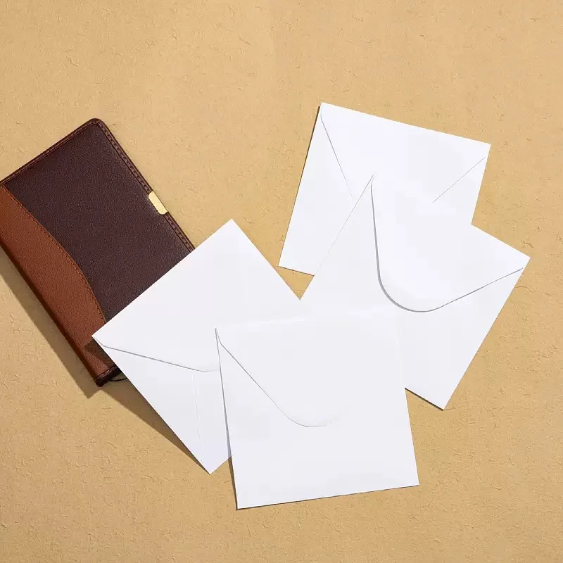 100pcs/lots 15x15cm White Envelopes for Wedding Invitation Small Business 120g Kraft Paper Stationery Supplies Storage Bag 2