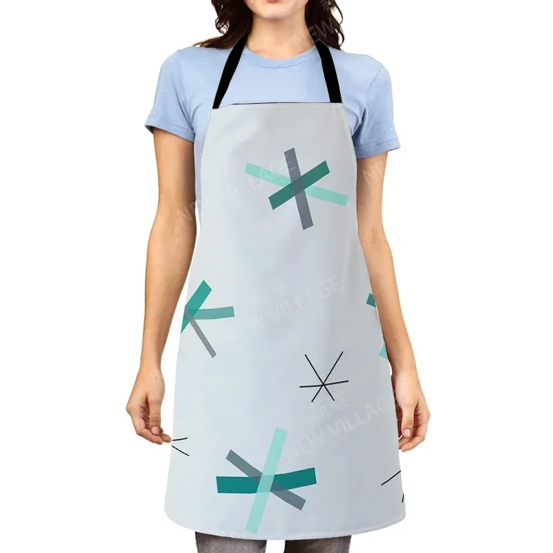 Aesthetic Women kitchen apron kids original Children Waterproof girl fashionable princess waiter work apron oil proof geometry