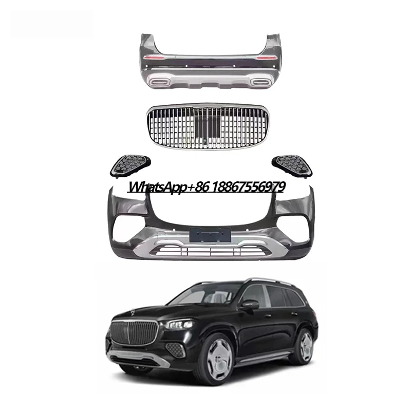 Auto Parts Car Body Kits for Mercedes Benz GLS W167 2024 Upgrade GLS Style Front Rear Bumper Grille Fog Light Trims