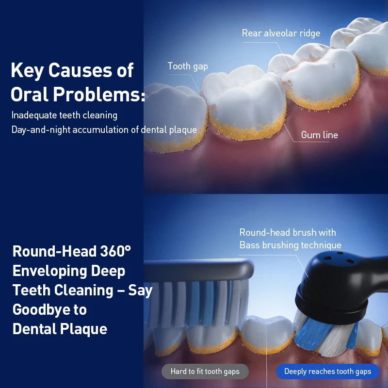 Oral b escova de dentes elétrica inteligente io7 bluetooth app vida útil da bateria 14 dias controle pressão temporizador inteligente 5 modos escova de dentes sônica