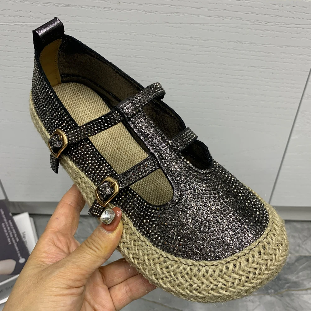 Scarpe da donna di marca di lusso di moda scarpe basse da donna con strass Plus Size Mullers scarpe estive femminili antiscivolo per le donne