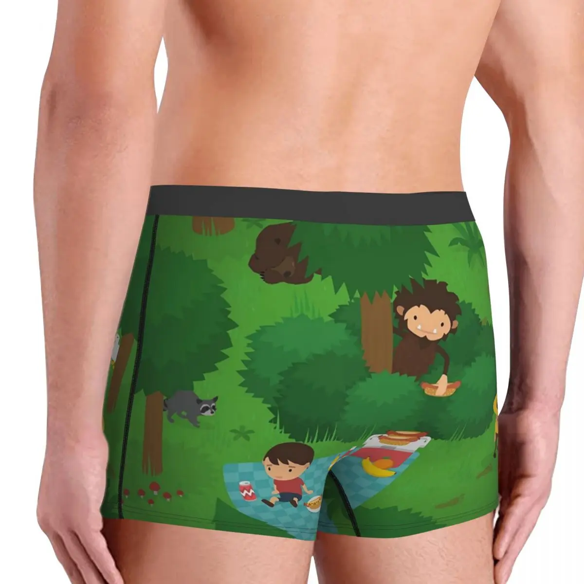 Трусы-боксеры, шорты, хитрые трусики для пикника Sasquatch, мужское удобное нижнее белье для мужчин, подарки бойфренду