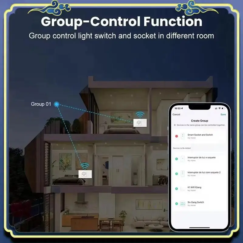 

WIFI Tuya 15A Smart Socket With USB-C And Touch Control For Alexa For Google Home Smart Life B EU Plug