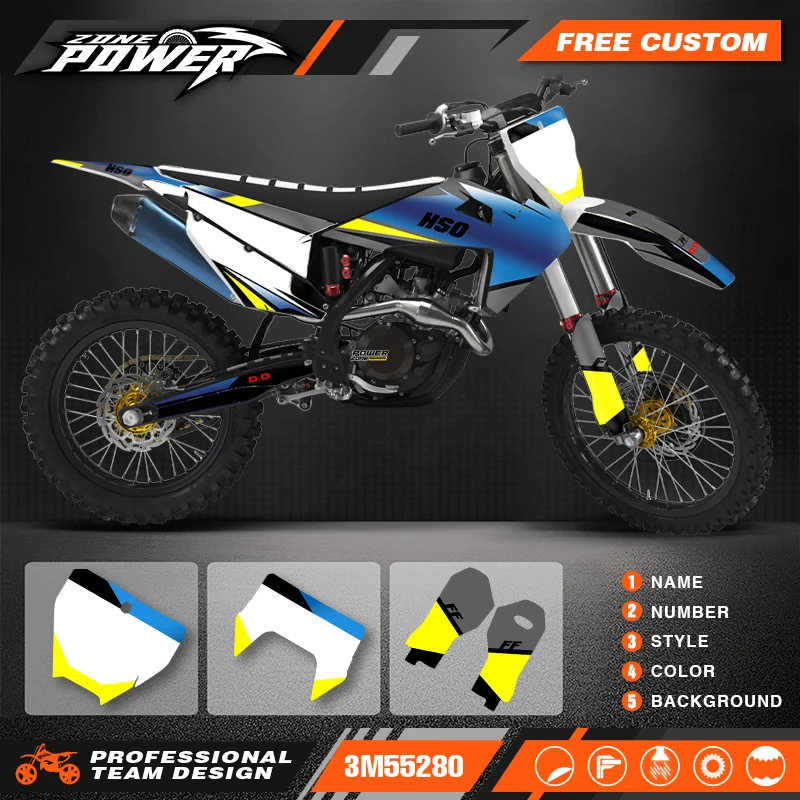 

Комплект наклеек с полной графикой Powerzone DECO для Husqvarna TE FE 2020 2021 2022 2023 TC FC 19-22 150 200 250 300 350 400 450