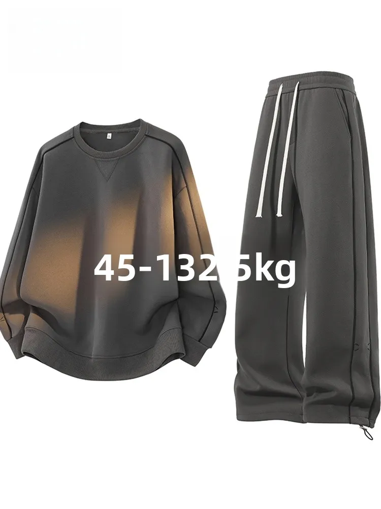 

MoChao American Sle Casual Sportswear Set Men's Spring Autumn New Faion Loose plus Size Slimming Two-piece Set