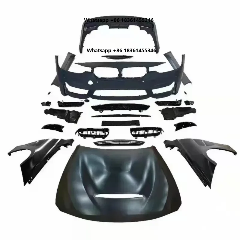 For  3 Series Car Bumper With Front Bumper Fender Side Skirts Rear Bumper And Diffuse Dream Garage F30 318i 328i 335 Body Kit