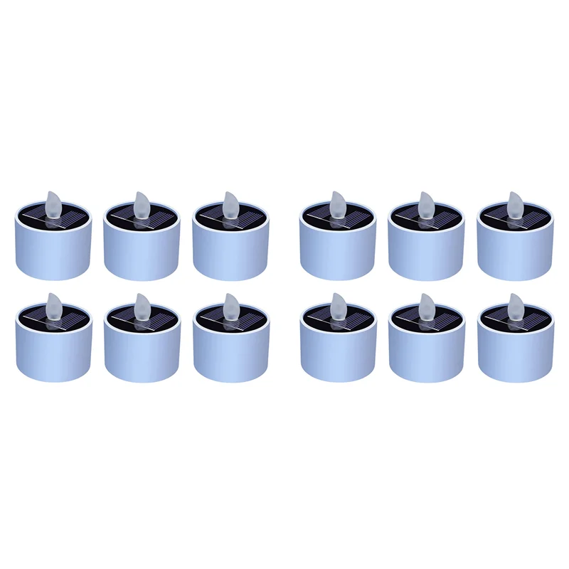 

T98C-12PCS Weatherproof Solar Powered Candles Flameless Solar Candles LED Solar Candles Flameless Lights For Garden Camping
