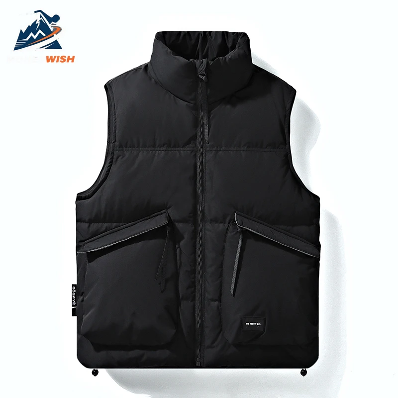 MONEYWISH سترة قطنية للرجال 2025 جديد 90% بطة بيضاء أسفل سميكة مكافحة البرد الدافئة الكتف الملابس في الهواء الطلق سترة شتوية غير رسمية