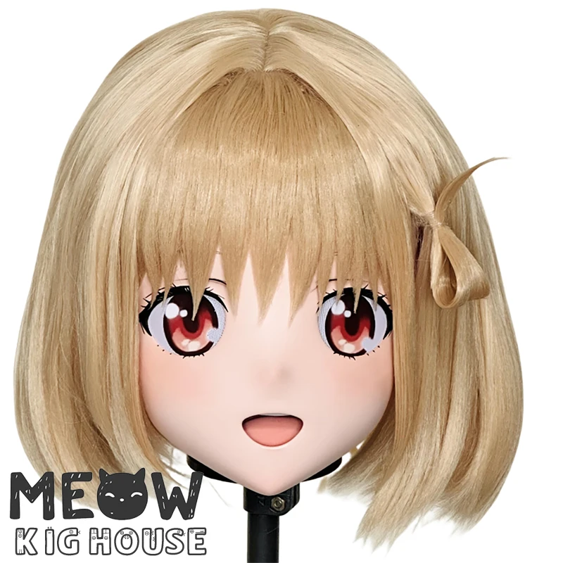 

(MEO483) Customize Handmade Full Head Lockable Crossdress Male to Female Japanese Cartoon Anime Game Character Kigurumi Mask