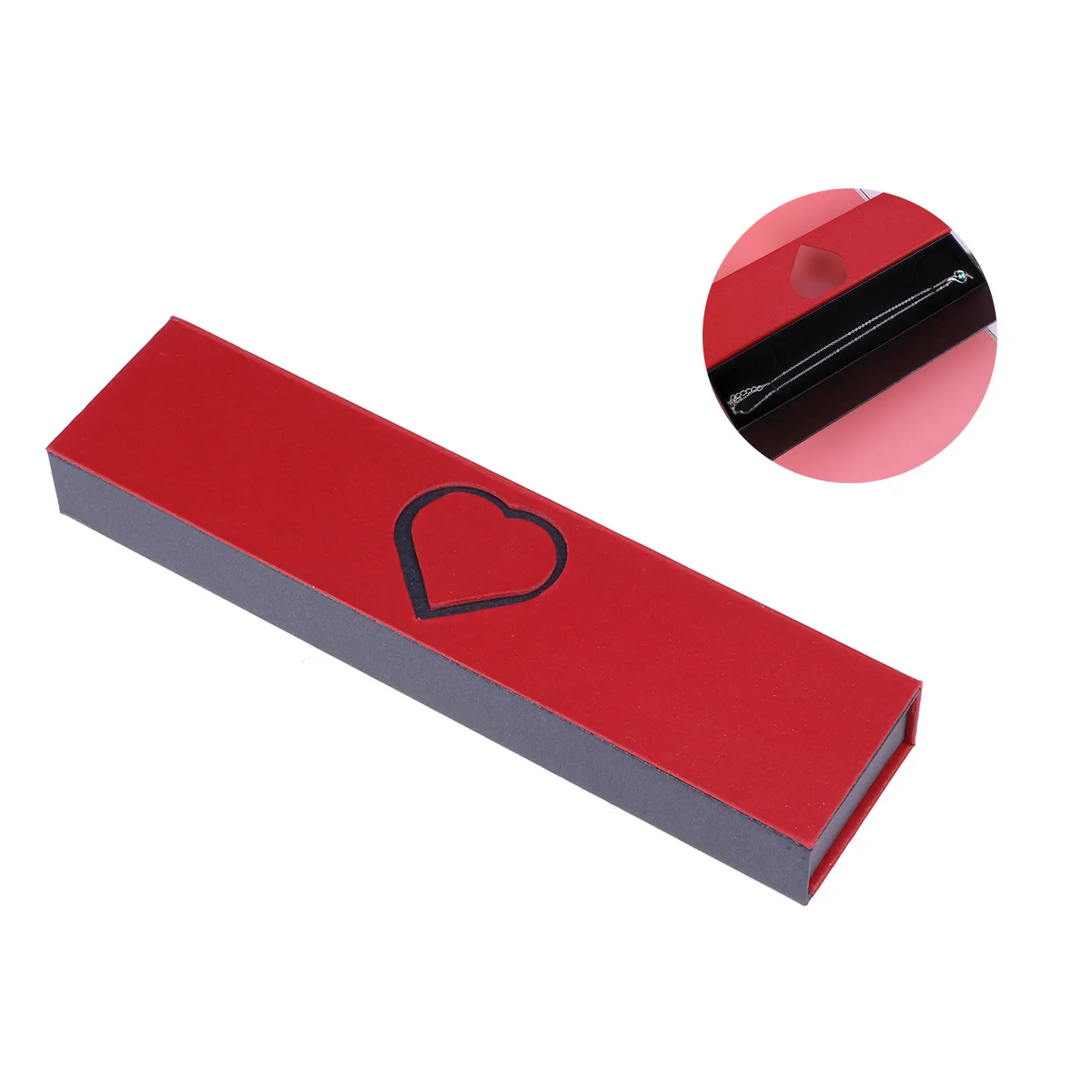 

Heart Shaped Jewelry Box Red Necklace Box Elegant Storage Case for Wedding Engagement Birthday Anniversary Gift