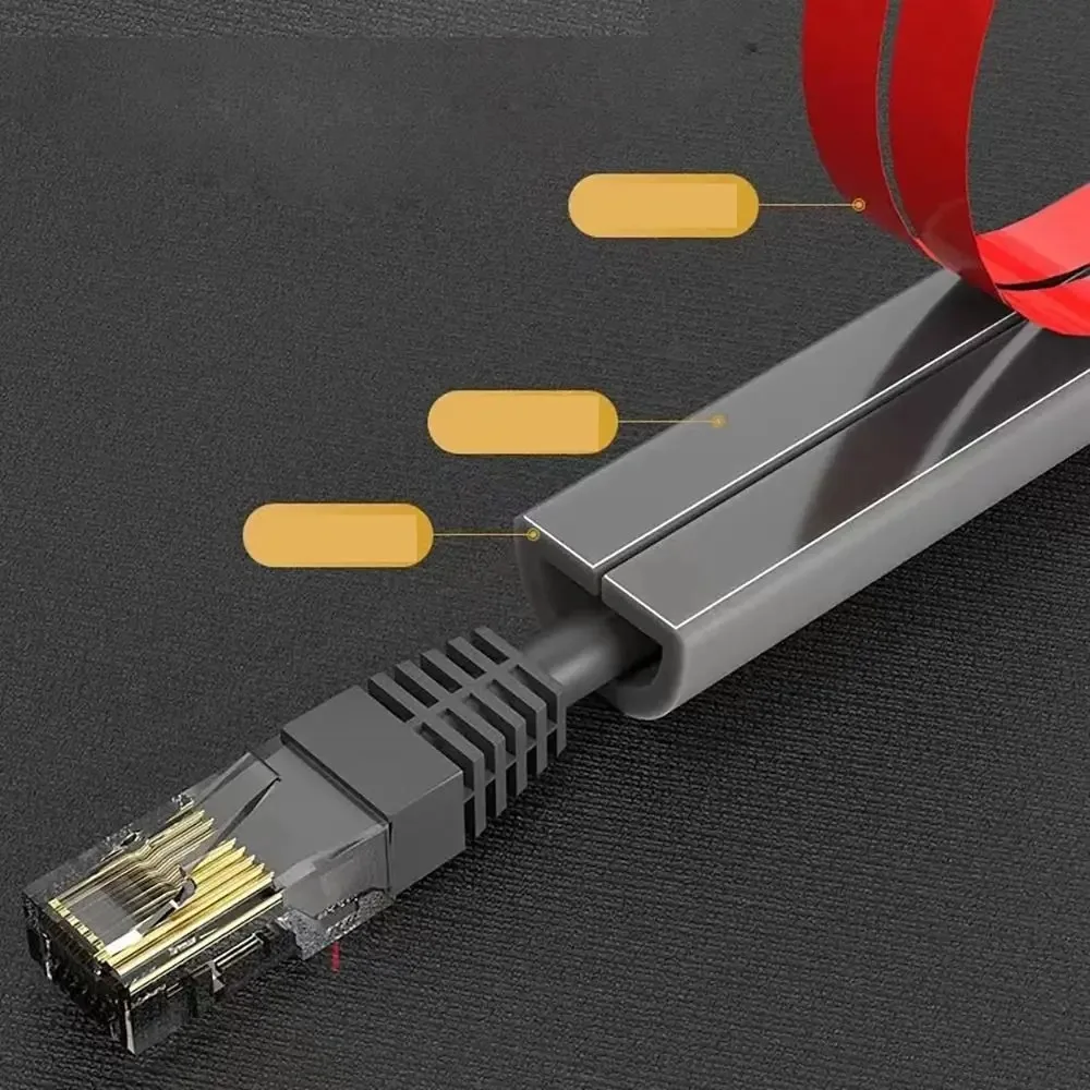 1PC 2M Arc Anti-extrusion Floor Cord Cover Self-Adhesive Power Extension Wiring Duct Cable Protector Home Outdoor Wire Organizer