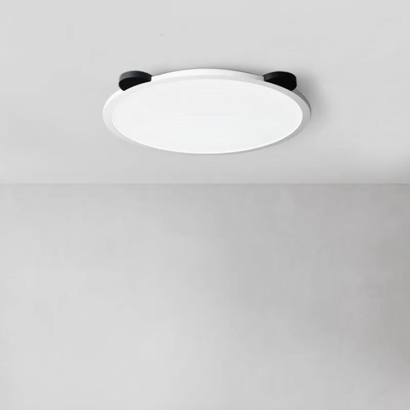 Full-spectrum eye-protection room, Nordic modern creative bedroom, panda ultra-thin study, cartoon ceiling light