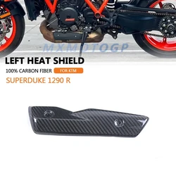 For KTM 1290 Super Duke R Superduke 1290 2020 2021 2022 2023 100% Carbon Fiber Left heat shield Fairing Motorcycle Accessories