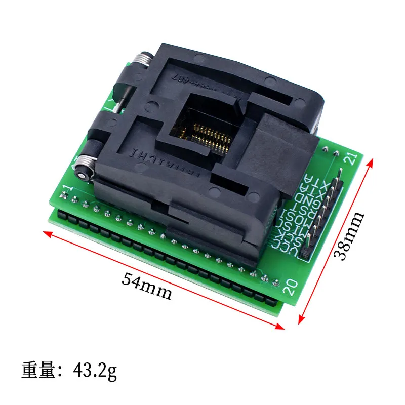 LQFP44 / TQFP44 to DIP40 IC Test Socket, Programmer Adapter, Conversion Socket, Programming Socket